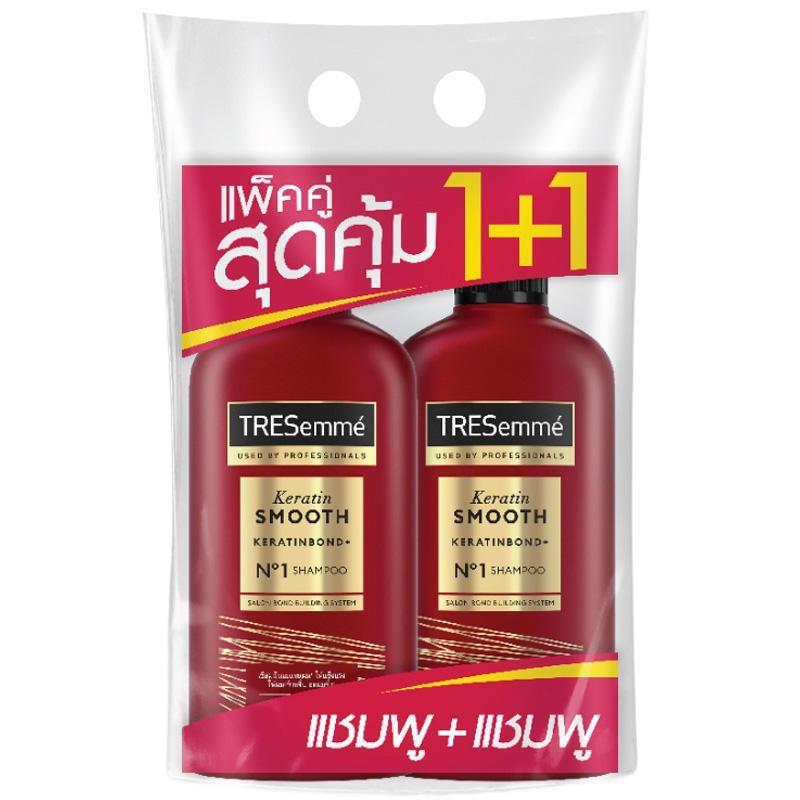 COMBO 2 CHAI DẦU GỘI Tresemme KERATIN SMOOTH 370ML+370ML