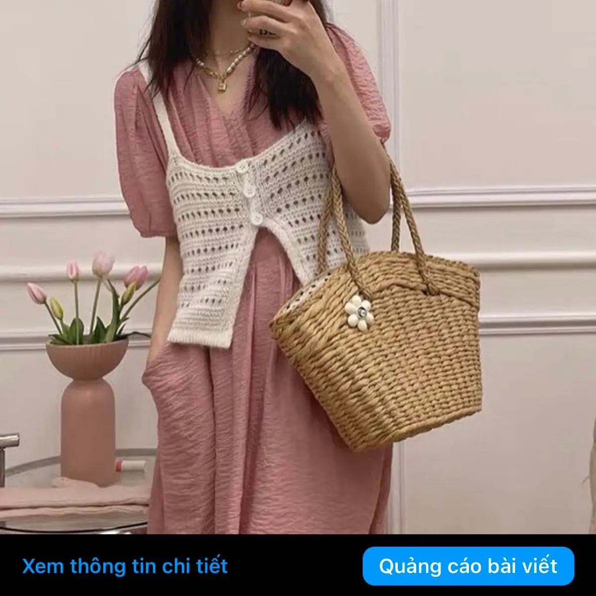 Yếm len móc