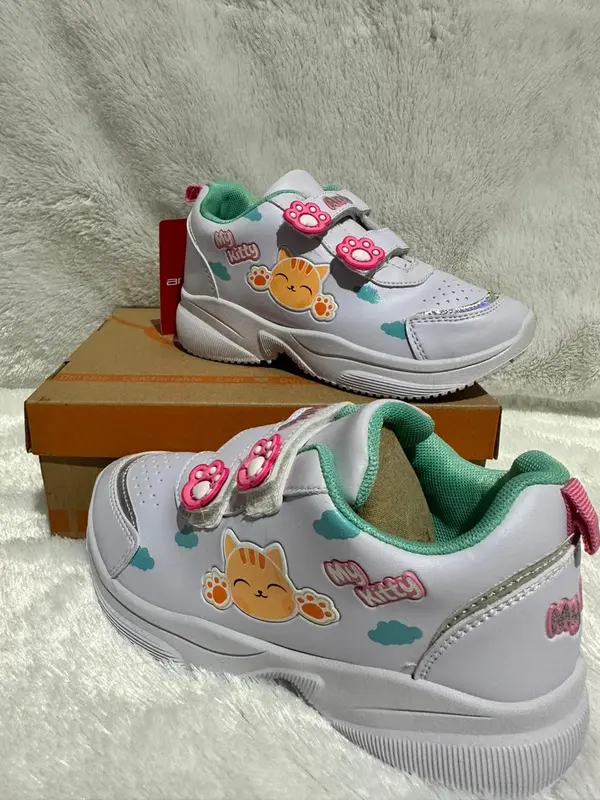 sepatu sekolah anak perempuan minicorn velcro perekat merah muda pink kuda poni tk sd Fashion 1