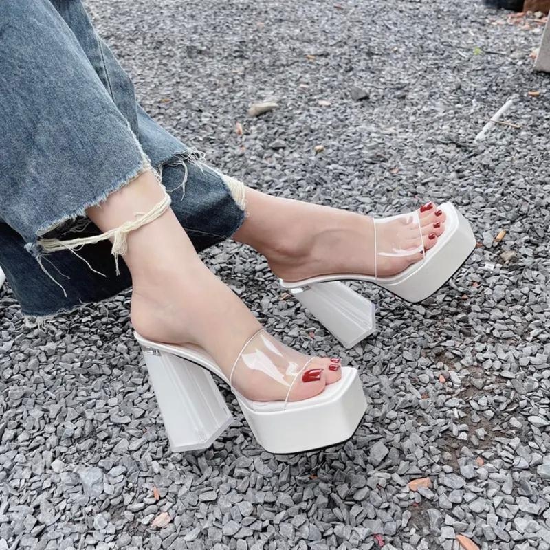  Guốc đúp beca thuý hoa 12 phân Nữ Shoes 