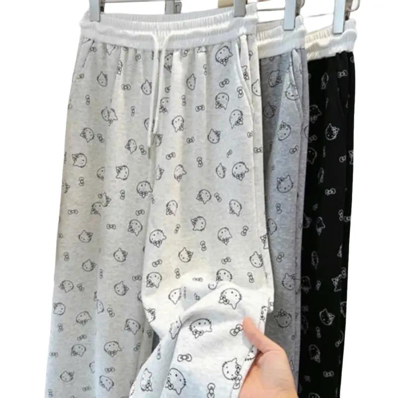  Quần xuông hello kitty phối cạp 1m40-1m55 và 35-50kg Nữ Women Pants Nhung Voi 