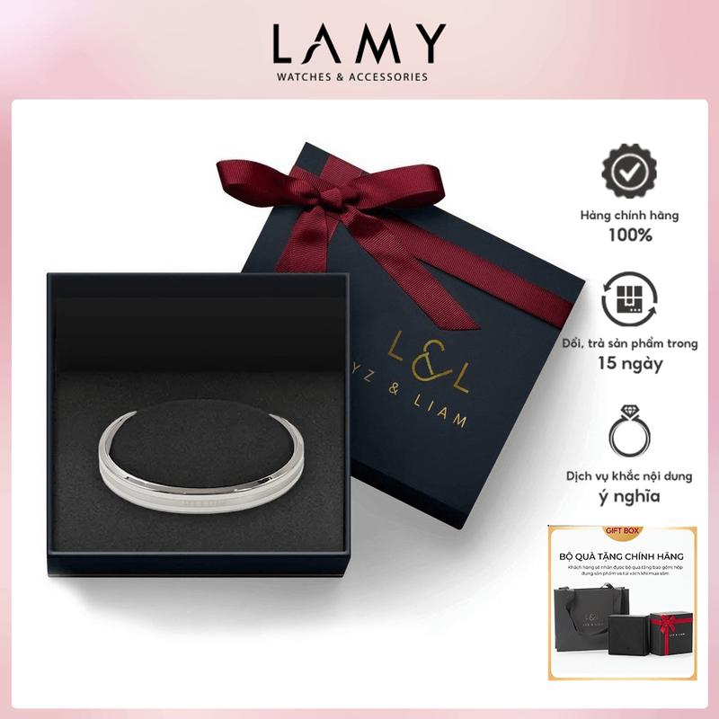 Vòng tay nam nữ Lyz and Liam Emalie L&L Cuff Silver - Gift Box Hộp quà tặng nơ đỏ & khắc chữ theo yêu cầu Phụ Kiện Voi Đeo Tay