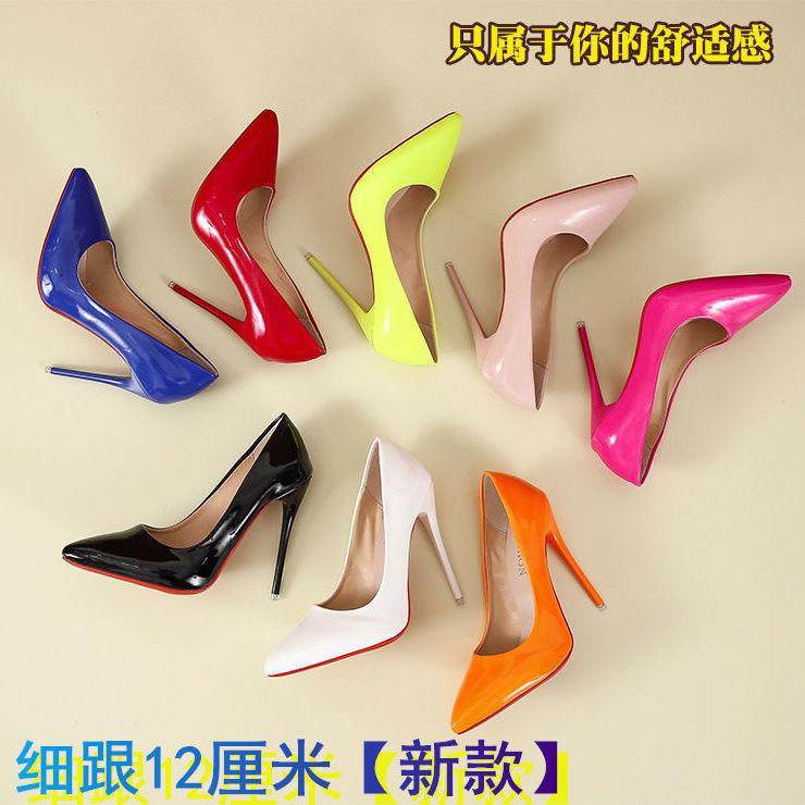 Giày Nữ, 35-Cỡ 45, Siêu Cỡ, Gót Nhọn 12cm, Giày Cao gót, Phong Cách Gợi Cảm, Giày Đi Làm Chống Bức Xạ, Giày Nam Giả, Cỡ 44, 43 2