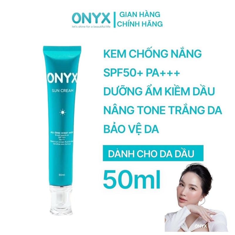  Kem chống nắng ONYX SPF50+ PA+++ Bảo Thy dành cho da dầu dưỡng trắng nâng tone kiềm dầu 50ml Skincare Nữ Làm Đẹp Da Sunscreen kem  chống kiểm soát dầu kem chống nắng cho da mặt 
