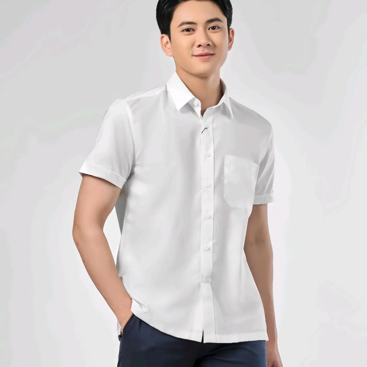 Owen sợi sồi-Áo Sơ Mi Bodyfit Ngắn Tay Chính Hãng - Thân Thiện Môi Trường, Chuẩn Phong Cách Công Sở (Mã Sp AB230331NT)