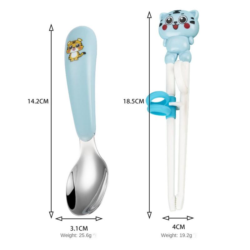 Product Introduction of Bộ Đồ Ăn Hoạt Hình Cho Trẻ Em, 3 Cái, Bao Gồm Nĩa Và Thìa, Được Làm Bằng Thép Không Gỉ 304, Thích Hợp Cho Bé Bú Và Bổ Sung Thực Phẩm, Thìa Tập Luyện Cho Trẻ Sơ Sinh 42