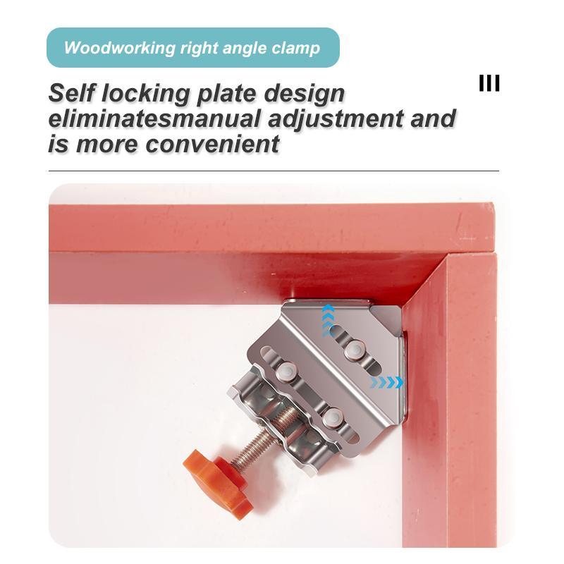 Imbot Corner Clamp, 90-Degree Fixed Clip, Adjustable Single Handle Stainless Steel Close End Corner Clamp, Self Locking Plate Design Woodworking Right Angle Clamp Tool, Multipurpose Clamping Tool for Home & Office, Construction Tools, Gift Sets for Men 5