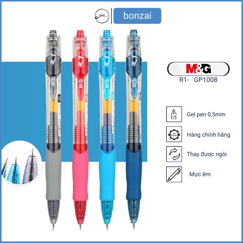 Bút bi béo, bút gel M&G ngòi 0,5mm mực trơn viết đẹp R1-GP1008 (Hàng Chính Hãng)
