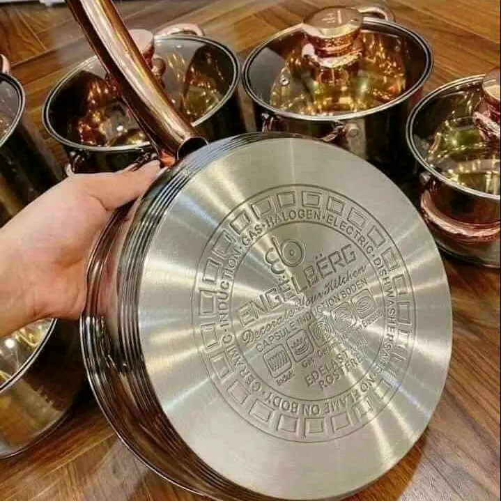BỘ NỒI ĐỨC 6 MÓN 12 CHI TIẾT CAO CẤP CHÍNH HÃNG  CHEF&CHEF Hàng Cao Cấp (Chuẩn Loại 1 ) 1