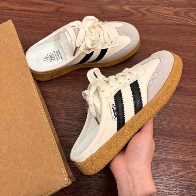 (Hànhqc fullbox) Sục Nữ Thể Thao Showgo 2 vạch đế 3cm đế cao su non siêu nhẹ DéP