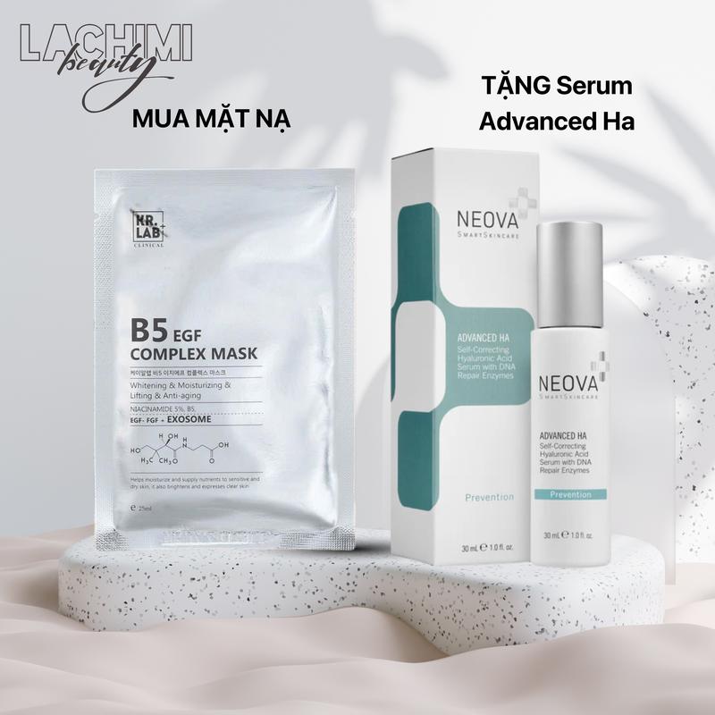 Mặt nạ KrLab B5 + Tặng Serum Neova Advanced HA dưỡng da, làm đẹp da 30ml Skincare
