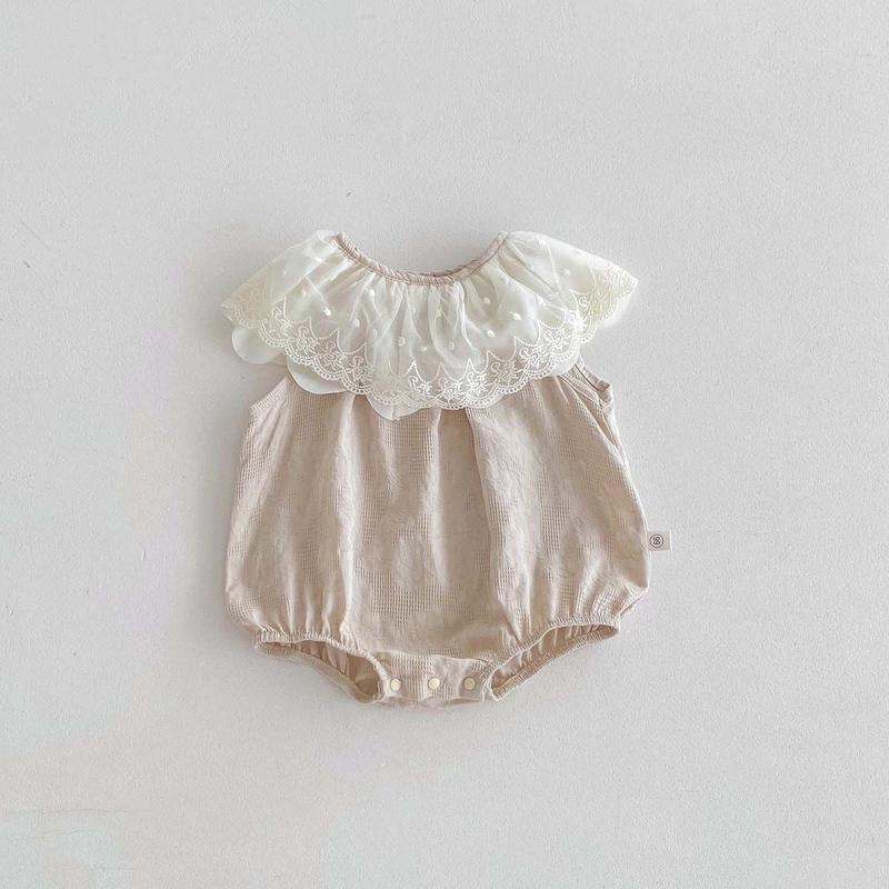 Product Introduction of Quần Áo Trẻ Em Áo Liền Quần Thêu Hoa, Phong Cách Mùa Xuân, Cho Em Bé Gái, Cổ Áo bẻ xuống, Áo Liền Quần ngắn Tay, Váy Chị Em, Phong Cách Ins 11