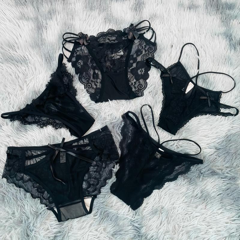 A60 - Set 5 Quần Lót NỮ BST MÀU Đen Mix 5 Mẫu Women