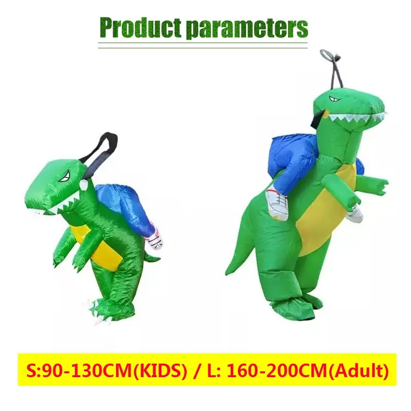 Kostum Dinosaurus Anak Dewasa Kostum Dino Pesta Unik Cosplay Ultah Lucu Badut Angin Inflatable 1