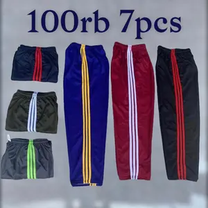 CELANA TRAINING PANJANG Olahraga Pria Wanita Sport Bahan lis 2 Spandex Ukuran Dewasa saku kolor Abu sku2