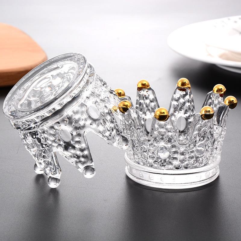 Vương Miệng Thuỷ Tinh Đựng Bông Mút, Đồ Trang Điểm, Trang Sức Và Làm Đế Đựng Nến 9