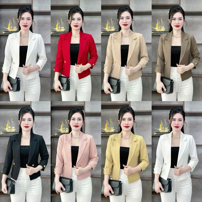 ÁO VEST NỮ LẺ CÚC ĐỒNG BẢN MỚI NHIỀU MÀU TAY LỠ X39