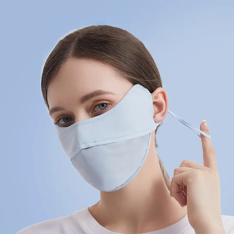 Mặt Nạ Lụa Lạnh Che Nắng Và Chống Nắng, Bảo Vệ Mắt, Chống Nắng, Thích Hợp Cho Mùa Hè, Chống Tia UV, Dành Cho Nữ, Che Nửa Mặt, [TTAA], Hàng Mới Về 1