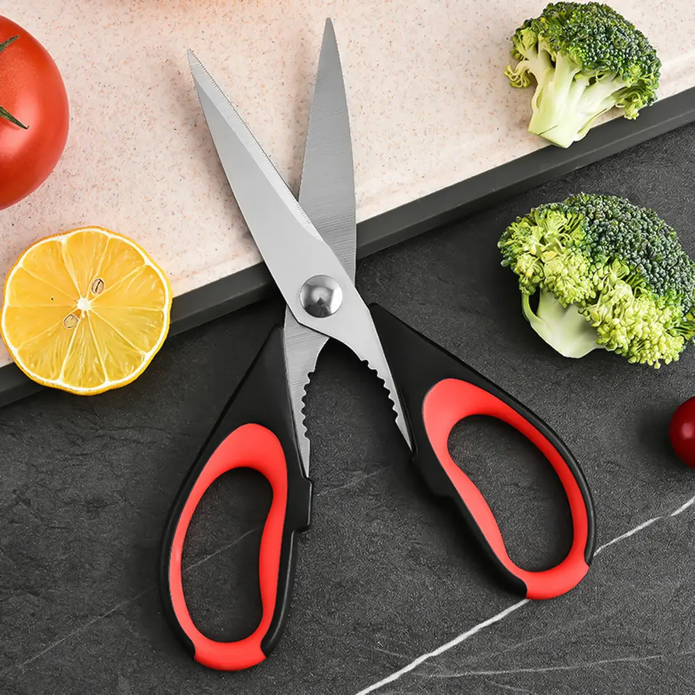 Stainless Steel Kitchen Scissors Multifunctional Household Kitchen Powerful Chicken Bone Scissors Kitchen Seafood Food Roasting Scissors