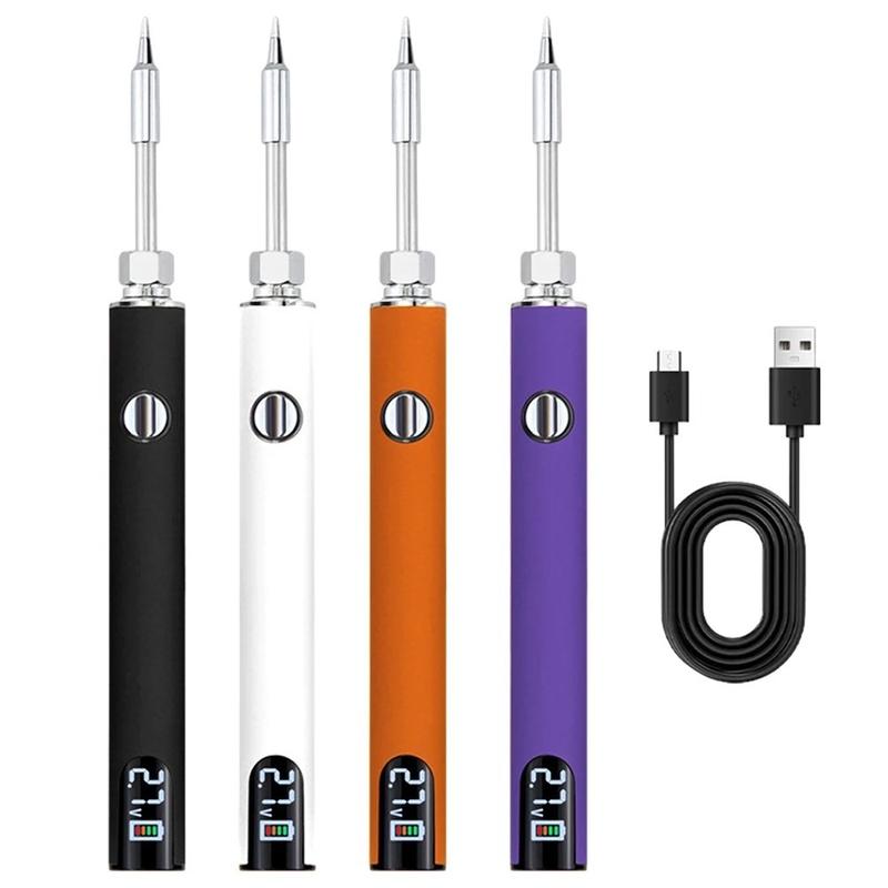 Product Introduction of Universal USB Charging Electric Soldering Iron Pen Adjustable Voltage Welding Repair Tool Smart Power Pen Stainless Steel Cordless Mini Soldering Iron Kit 17