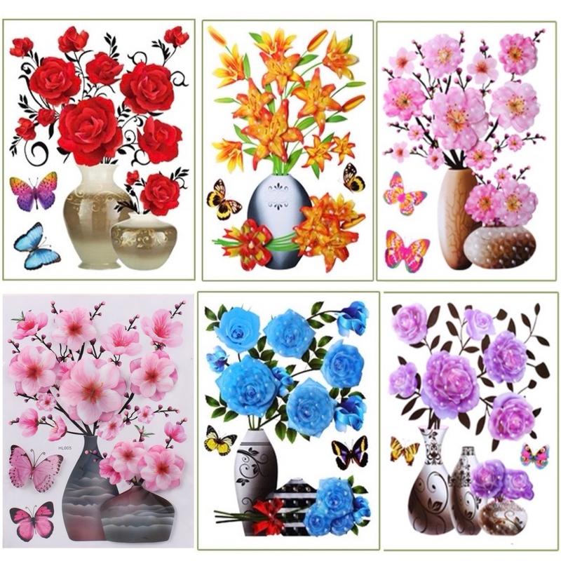 Tranh Hoa Nổi 3D Sẵn keo Decal Decor Miếng Dán - Phòng Decor - Decor Phòng