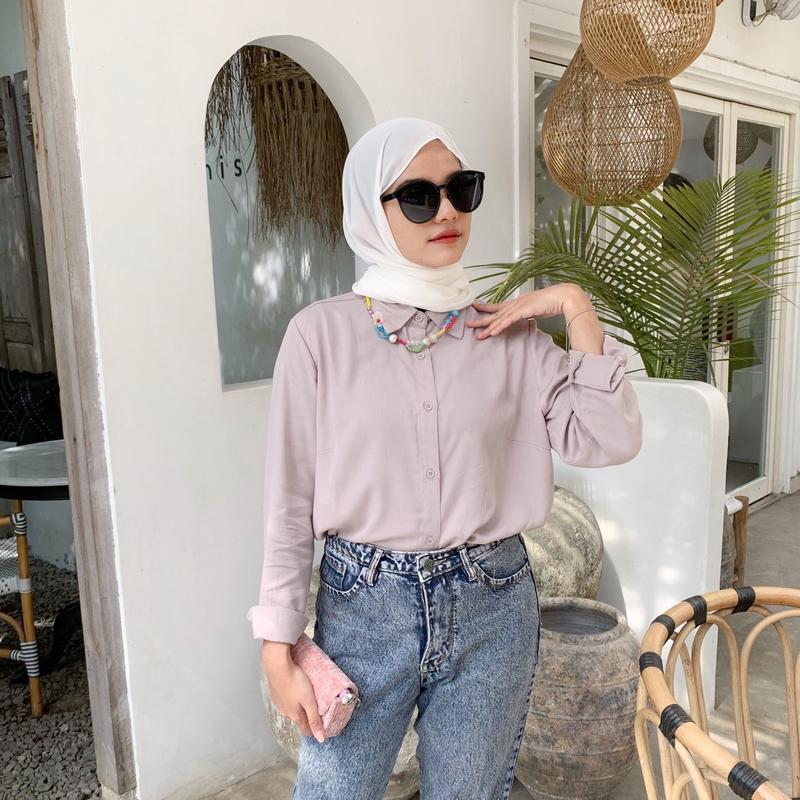 Kanya Polos Part 1 Kemeja Rayon Twill Polos Wanita 6
