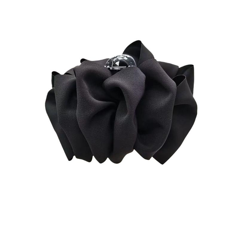 Kẹp Cá Mập Đám Mây Satin Cao Cấp Cổ Tích Thanh Lịch, Kẹp Tóc Càng Cua Lớn 11 / 13, Phong Cách Phương Tây Tự Làm, Ưa Nhìn Women Nữ 0