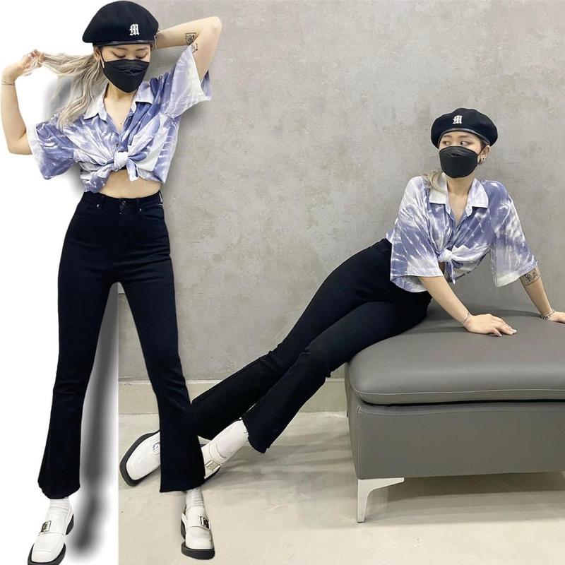 Quần Jean Loe 9 Tấc Lai Tua Xuất Chuẩn Dài 90cm Co Giản