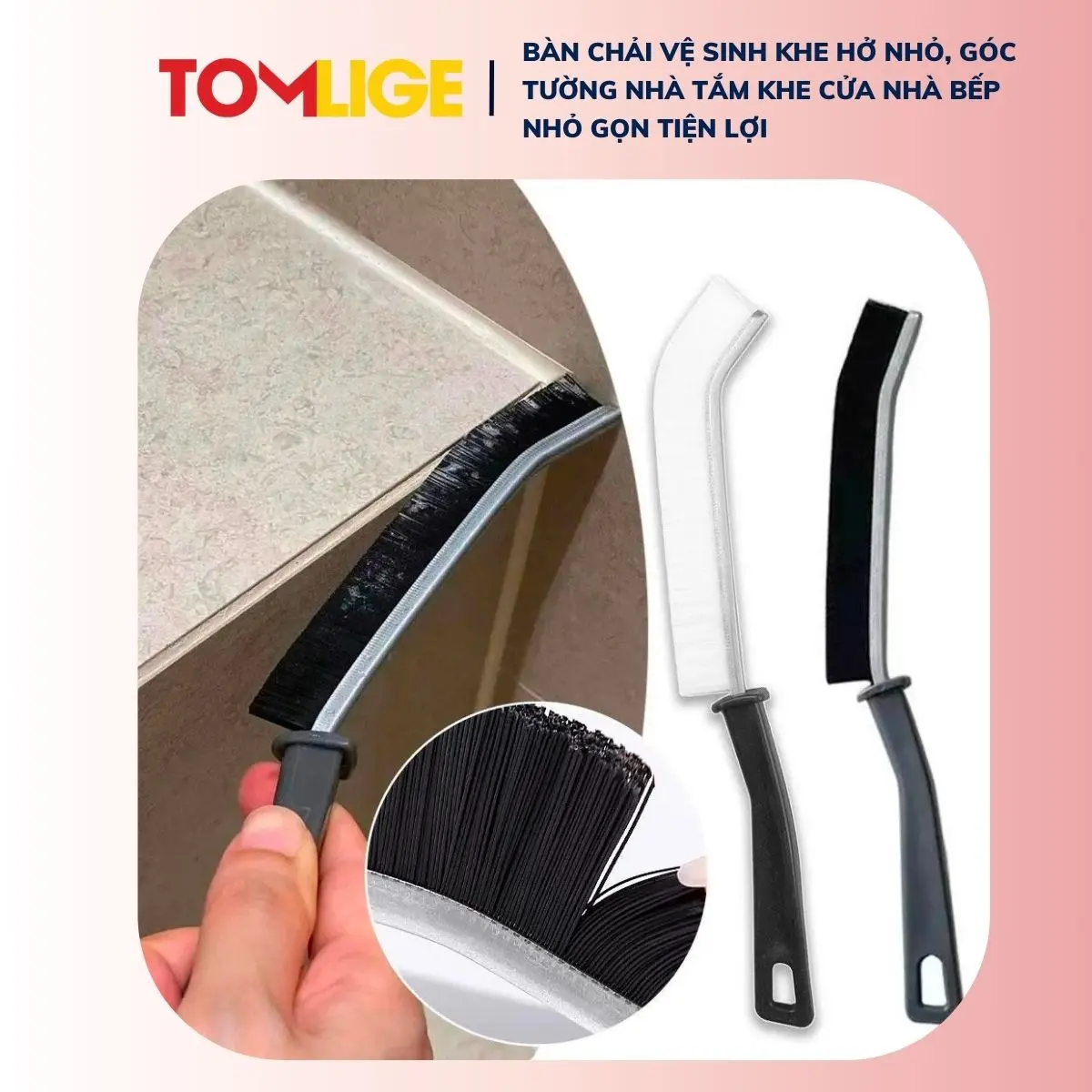 [ĐỒ ĐI KÈM] Bàn Chải Vệ Sinh Khe Hở Đa Năng Dụng Cụ Cọ Vệ Sinh Khe Nhà Tắm Khe Cửa Nhà Bếp Nhỏ Gọn Tiện Lợi, Tomlige Làm Sạch