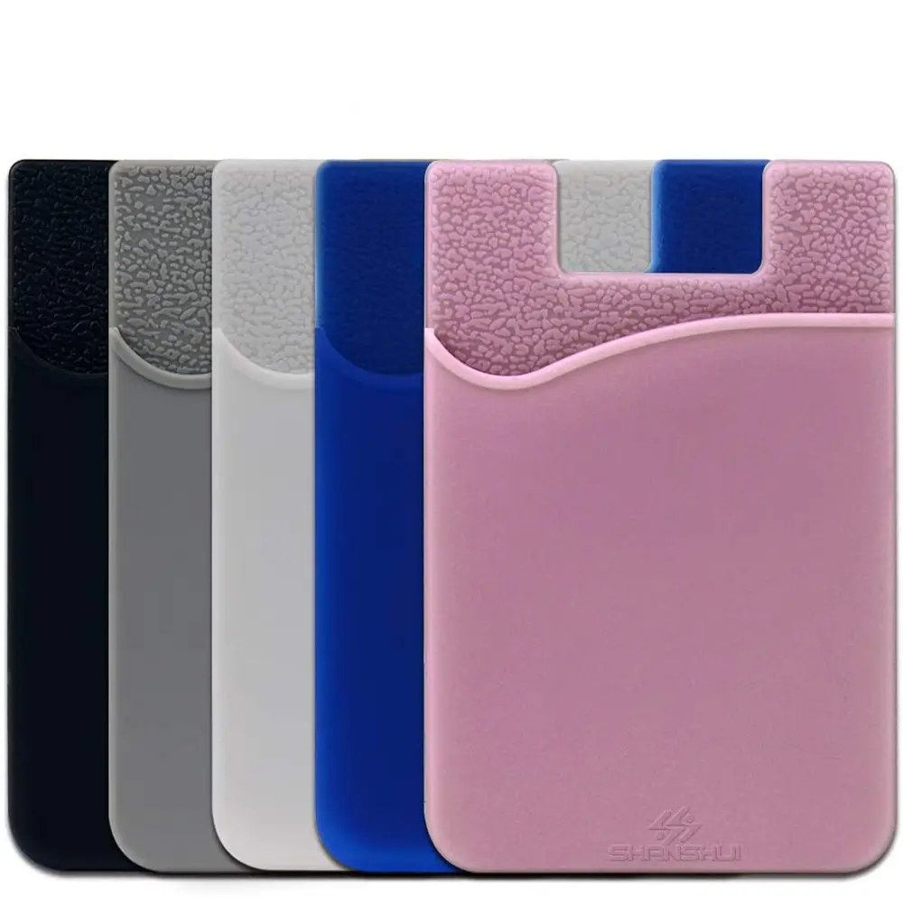 Elastic For Xiaomi Stick-On Credit Card ID Card Soft Silicone Mobile Phone Pocket Phone Card Pocket Phone Card Holder Phone Cash Holder