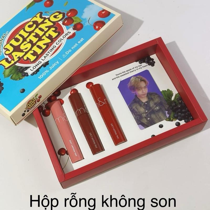    HỘP CHƯA GẤP  HỘP TRÁI CÂY Son Tint Bóng Rmand Juicy Lasting Tint Full Màu 13 19 20 23 28 29 