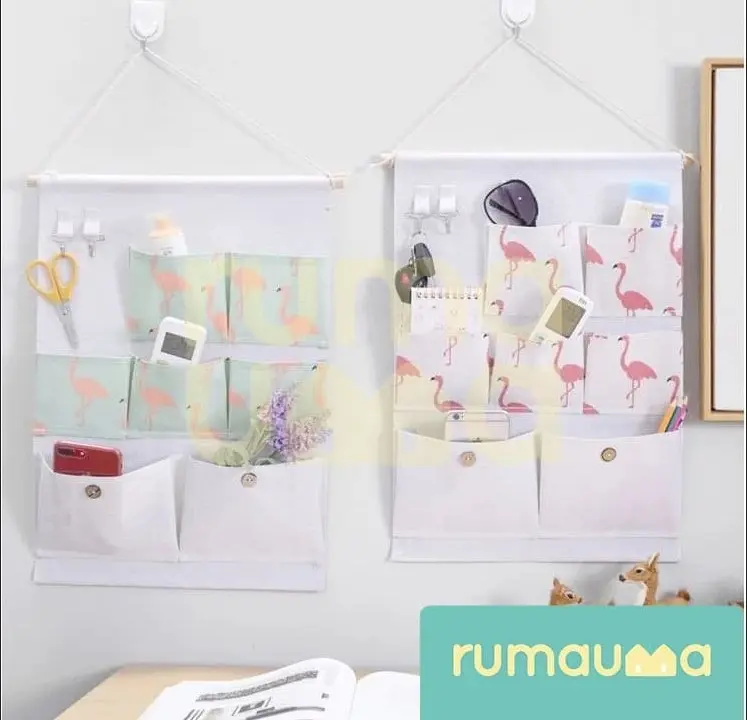 RUMAUMA Dekorasi Rumah Gantungan Organizer 7 Kantong Storage Hook Unik 1