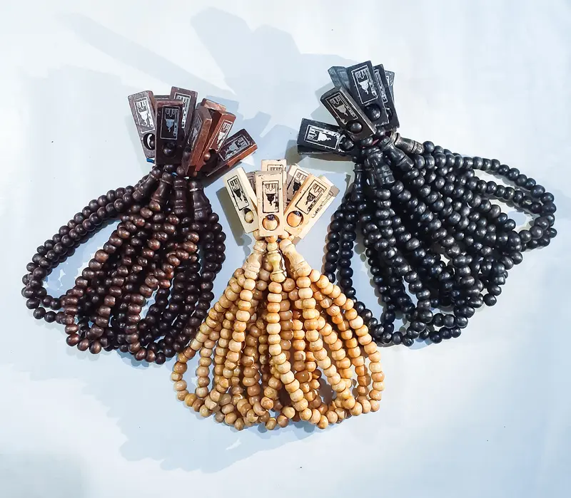 TASBIH 33 PAKET 10PCS UNTUK WIRIT ATAU OLEH-OLEH Haji/umroh BUAT SOUVENIR NIKAHAN PENGAJIAN TAHLILAN SUNATAN Hitam Muslim Haji  Umroh Motif 0