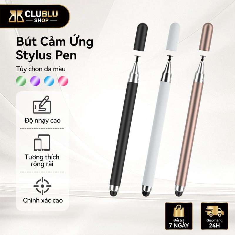 CLUBLU Bút Cảm Ứng 2 Đầu Đĩa Cao Su Đa Năng Pen-09 Stylus Pen Cho Điện Thoại Máy Tính Bảng iPad