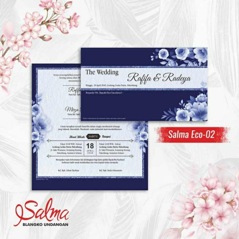 Undangan Pernikahan PROMO Terbatas  SALMA ECO 02  | Paket Le Elegan Modern Paket Lengkap 100 PCS Gratis Label & Plastik - JanjiKita | Default