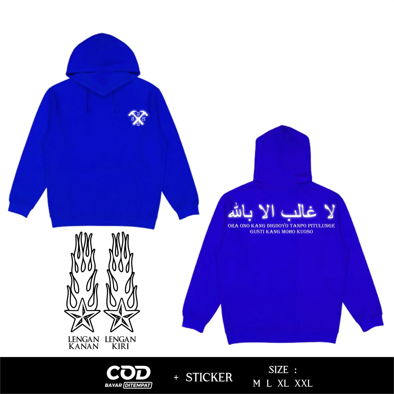 Hoodie Reflektif PN Vol 2 Vol 3 Laa Gholiba Illa Billah Desain Terbaru by OFC Trident