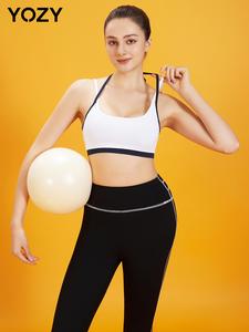 YOZY-GOOO Women's Colorblock Contrast Binding Tie Back Crop Cami Top, Casual Sporty Sleeveless Top for Yoga Gym Workout, Ladies Clothes for All Seasons