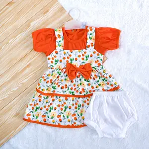 Stelan 0-1 Tahun Dress & Celana Dalam Anak Bayi Perempuan. Setelan Pakaian Baju Baby Cewek