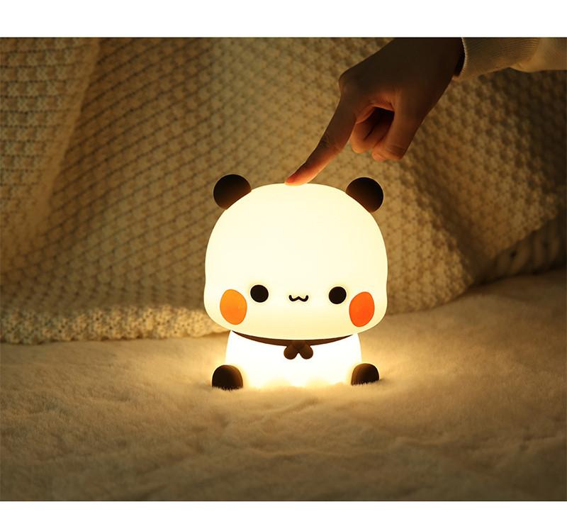 Product Introduction of โคมไฟกลางคืน LED, การออกแบบ Kawaii ของหมีแพนด้า Bubu และ Dudu, ไฟกลางคืนการ์ตูนน่ารัก, ตกแต่งห้องนอนสัตว์, ตุ๊กตาห้องนั่งเล่น, ของขวัญ 21