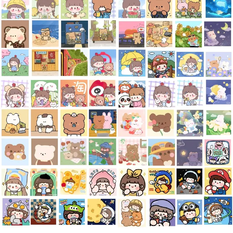 (isi 150pcs ) Sticker kawai / stiker Seal Packing Sticker Freebies stiker Paket 3