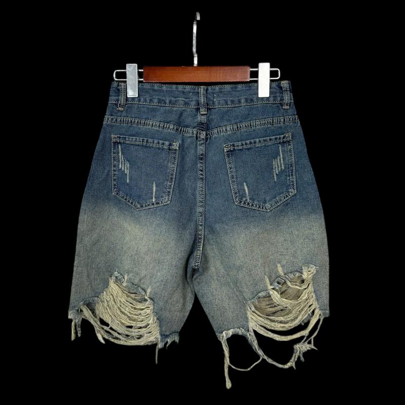 (MỚI) Quần Jeans Ngố Nữ Rách Trước Và Sau Tua Lai Cá Tính Women Pants 3