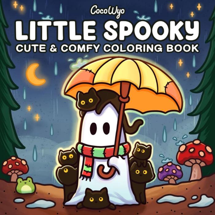 Promo Coloring book,Buku mewarnai anak ,Little Spooky,40 dokumen asli ...