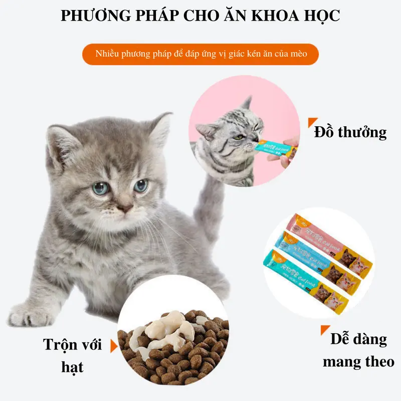 Súp thưởng cho mèo shizuka cat food đầy đủ dinh dưỡng giá rẻ thanh 15g chính hãng bởi TD PET 2