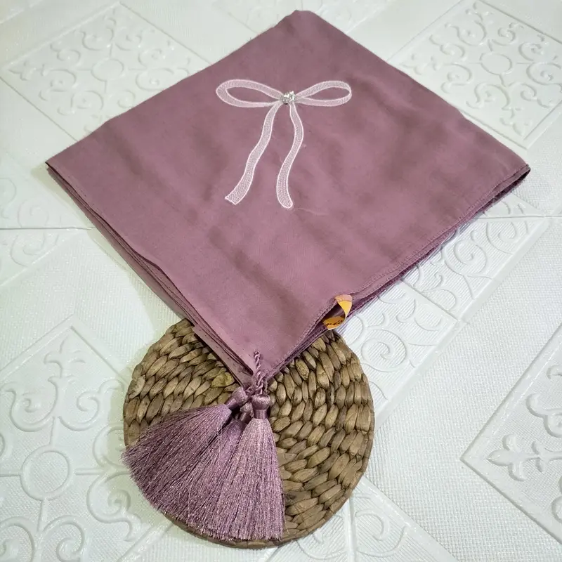 Hijab Coquette Tassel Bordir Pita Jilbab Paris Tasel Hijab Ribon 7