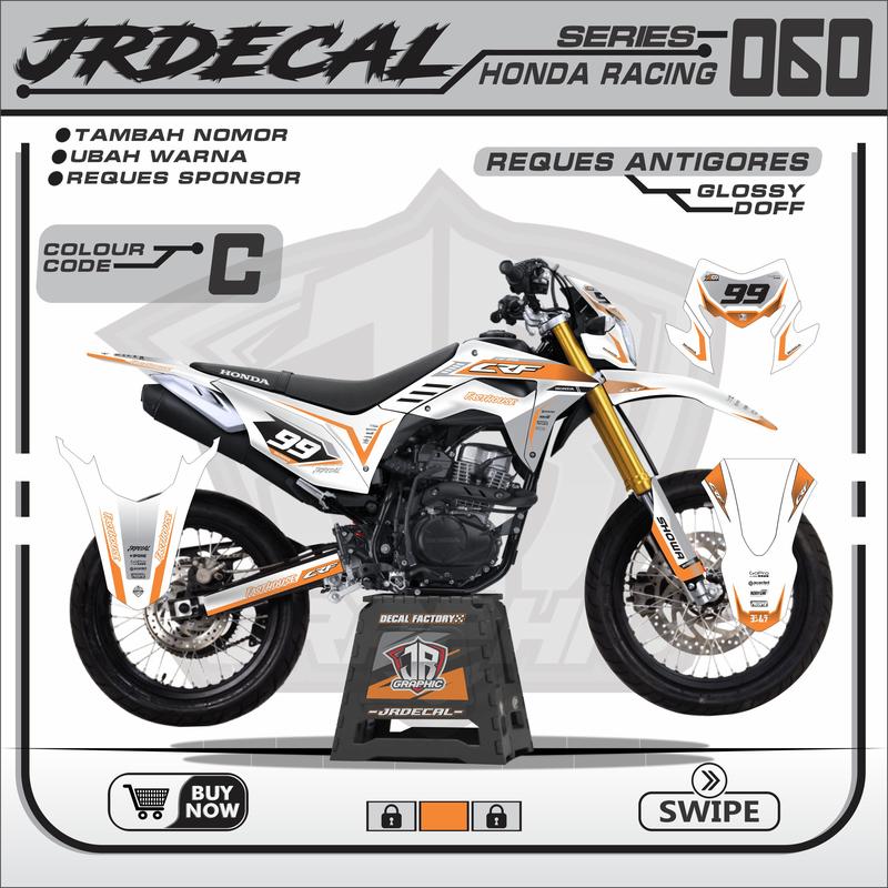 Product Introduction of DECAL HONDA CRF 150L PUTIH SUPERMOTO FULL BODY KEREN MINIMALIS SIMPLE MURAH TERBARU VIRAL- CRF GANK PUTIH 060 Motor 28
