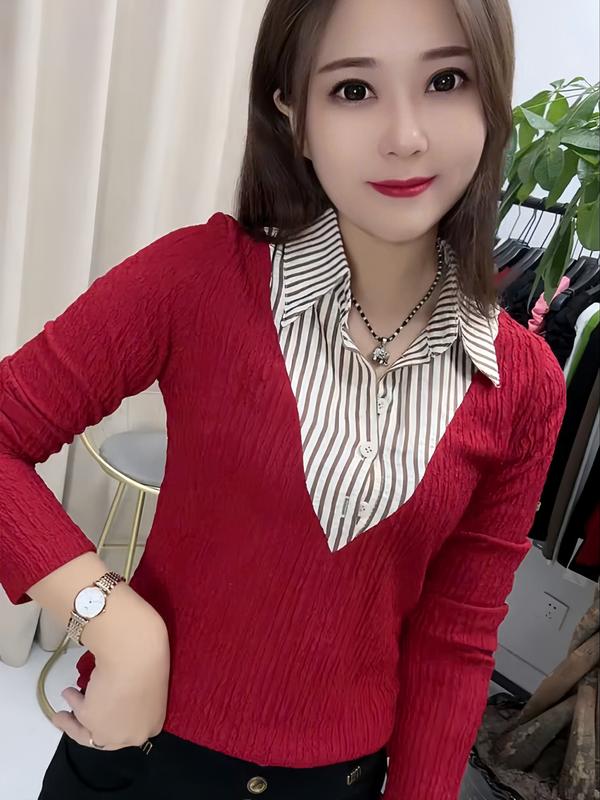 Áo Kiểu Nữ Cổ Đức Chất Thun Xốp Mềm Mịn, Thiết Kế Sang Trọng Thời Trang Shirt Top 2