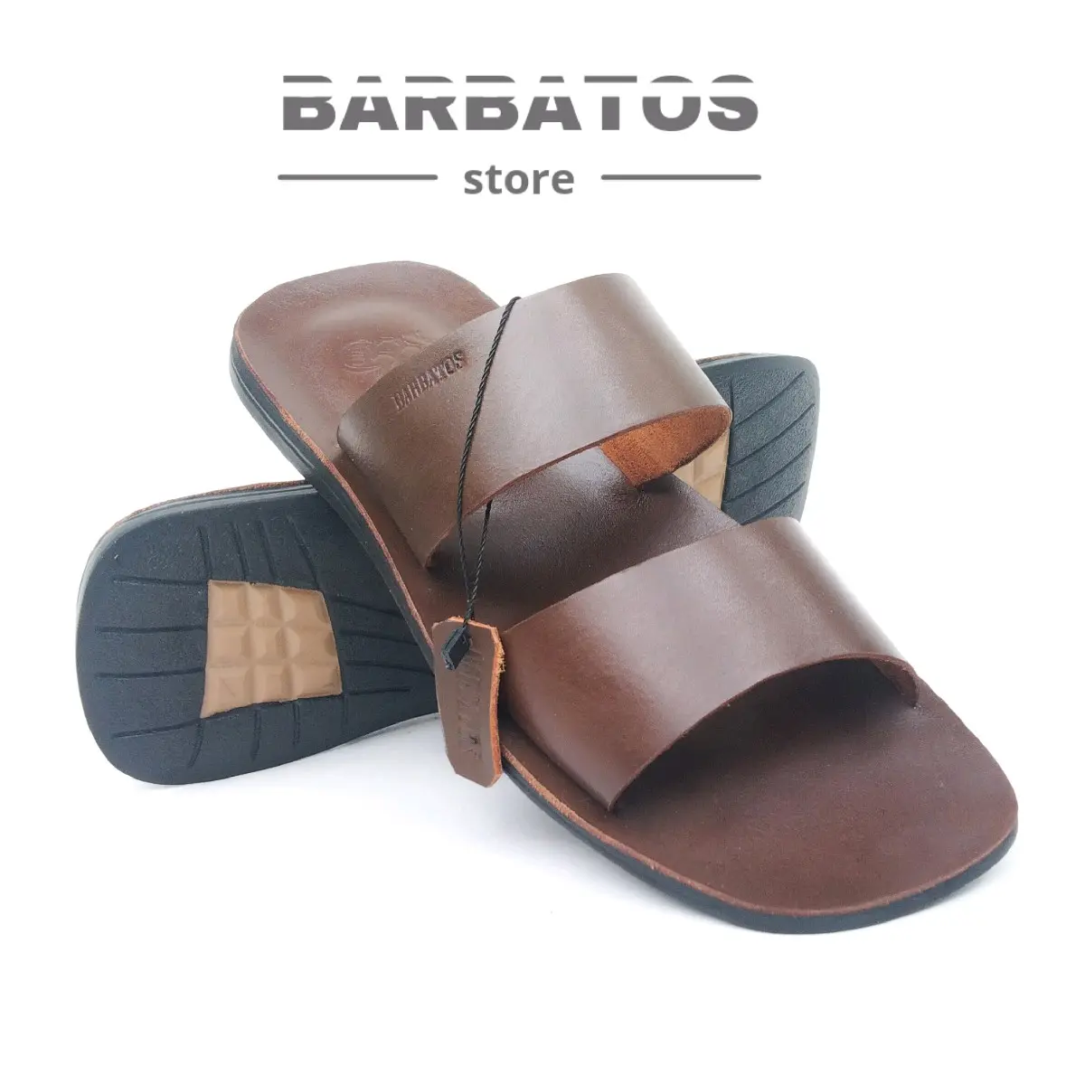 Sandal Kulit Asli Ban Dua Sandal Casual Pria Kulit Asli Quatro Barbatos Sendal sandalpria wanita