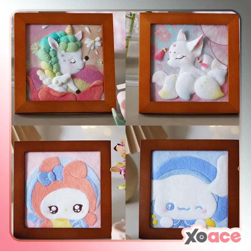 DIY Wool Felt Craft Needle Wool Felting Seri Animal Karakter Kerajinan Tangan