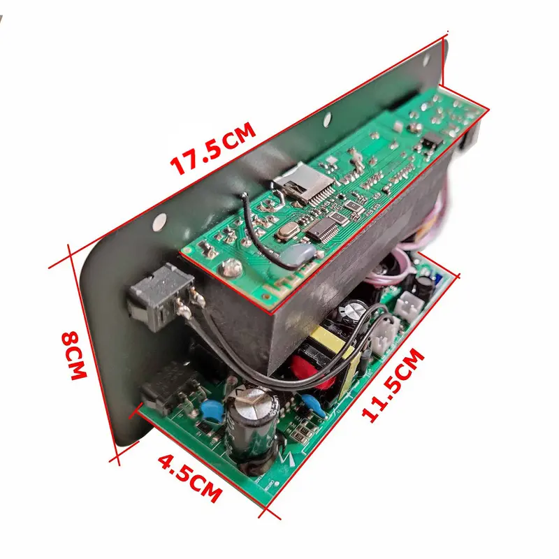 Amplifier Papan Ampli Rakitan Bluetooth USB FM Radio TF Player Subwoofer DIY 400W 4