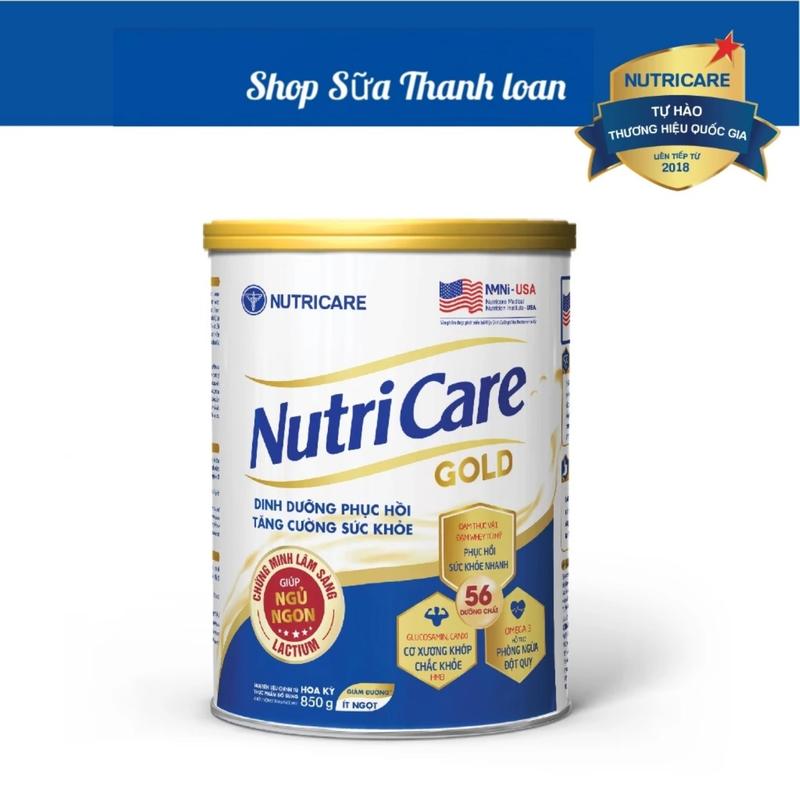 [HSD T7-2027] Sữa Bột Nutricare Gold Phục Hồi Bồi Bổ Cơ Thể 850g.